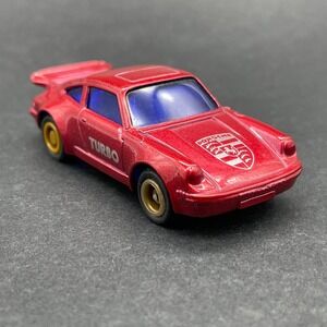 MC‎ Toy Vehicle Pull Back Porsche Turbo Car Red Diecast 1/64 Scale Loose